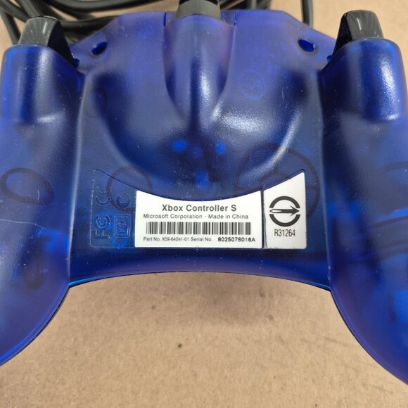 *SOLD* Original Xbox Controller Wired Translucent Blue OEM W Breakaway Cable - Picture 4 of 6